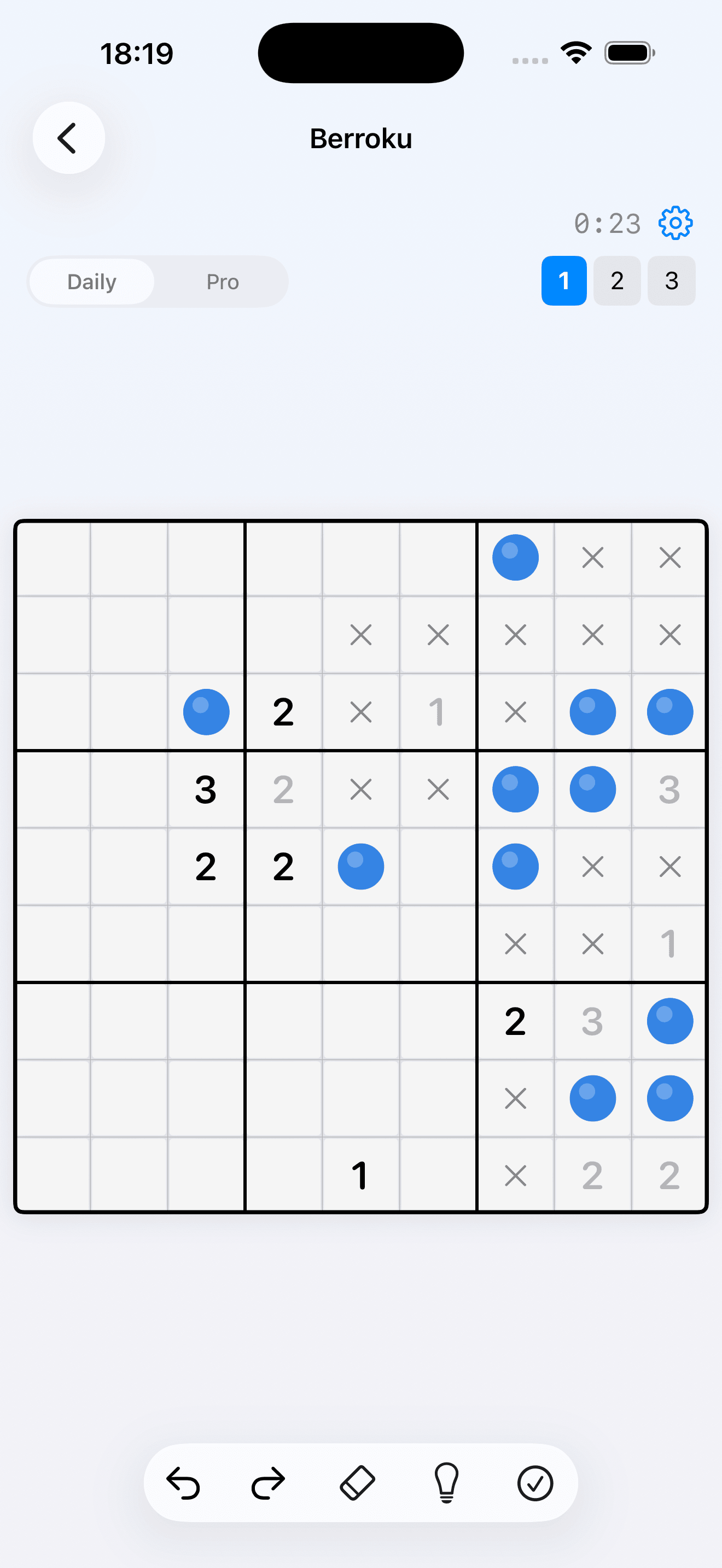 Berroku puzzle screen
